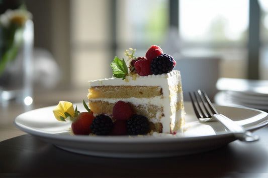 Chantilly kake med bær og pisket krem