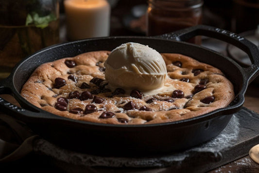 Chocolate Chip Pizookie med vaniljeis