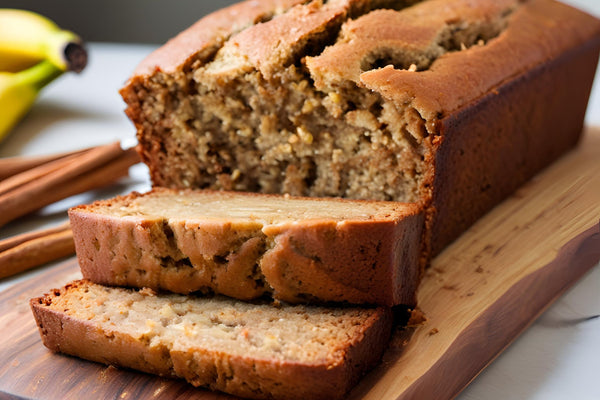 Fuktig bananbrød med et snev av kanel