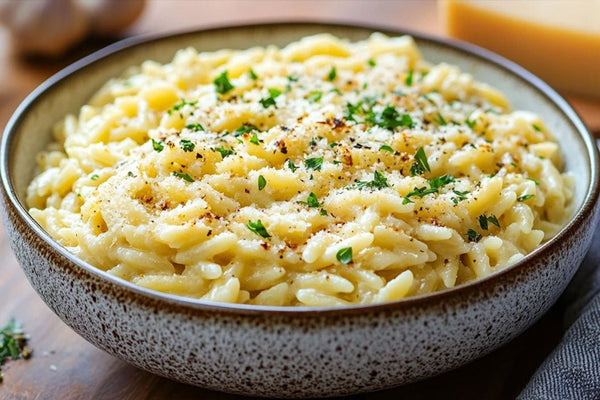 Creamy Garlic Parmesan Orzo