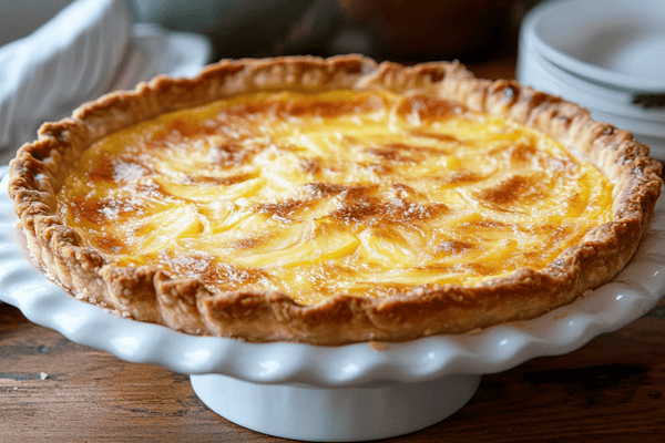 Classic Southern Pineapple Custard Pie with Flaky Butter Crust