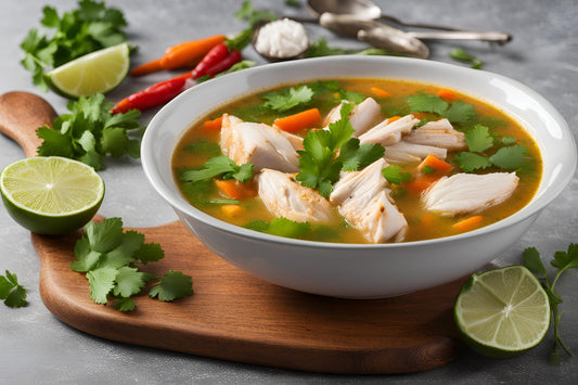 Caldo de Pollo eller hjertelig kyllingsuppe med grønnsaker