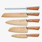 Haruta (はるた) 5 stk sett VG10 Damaskus stål Kitchen Knives