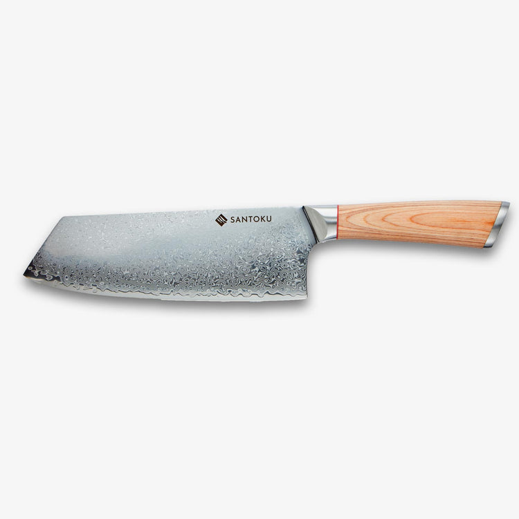 Haruta 7,7 tommers VG10 Nakiri-klyver i japansk Damaskus-stål med trehåndtak og slire